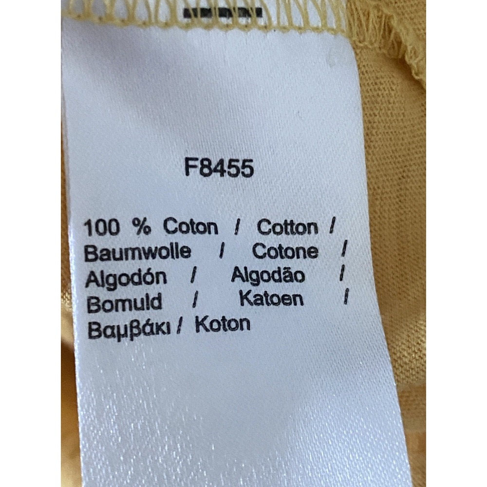 VTG 90' Lacoste Regular Fit Polo Shirt Men's 7 XXL Golden Yellow Peru - Picture 5 of 5
